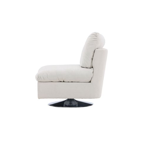 Fauteuil Design "florens" 108cm Blanc Cassé