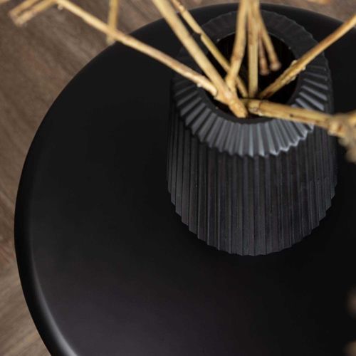 Bout De Canapé Rond 40 Cm Noir Namsos