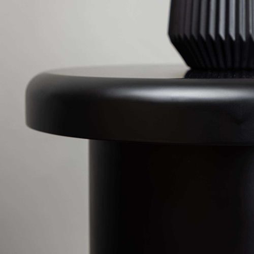 Bout De Canapé Rond 40 Cm Noir Namsos