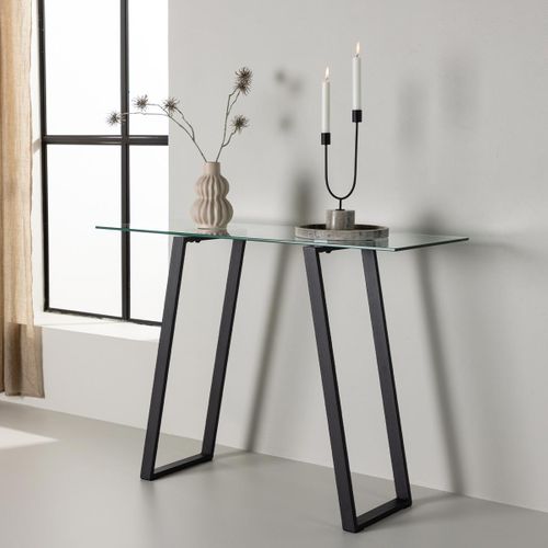 Console En Verre Et Acier Horten