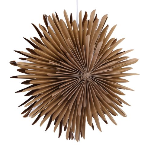 Lampe Suspension Design "selen" 35cm Marron Clair