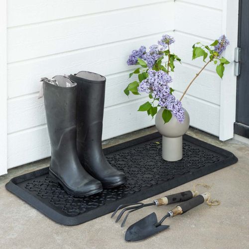 Paillasson En Caoutchouc "gunnar" 45x75cm Noir