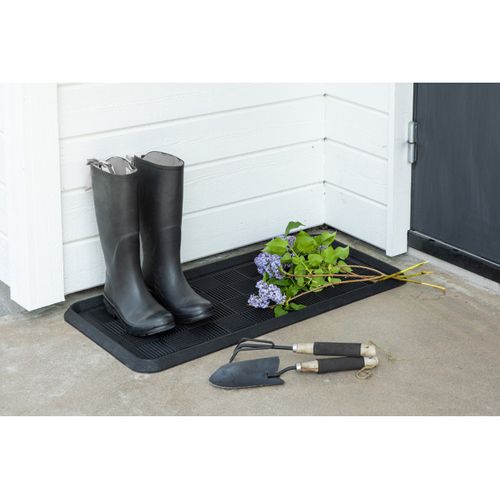 Paillasson En Caoutchouc "gösta" 45x75cm Noir