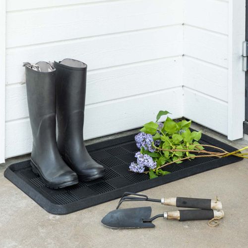 Paillasson En Caoutchouc "gösta" 45x75cm Noir