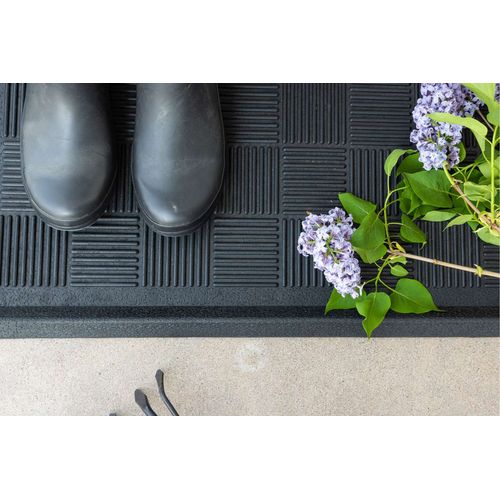 Paillasson En Caoutchouc "gösta" 45x75cm Noir