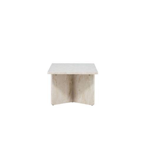 Table Basse Effet Marbre "alesund" 120cm Beige