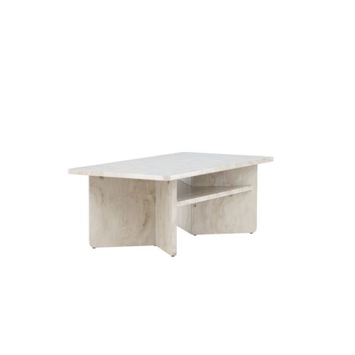 Table Basse Effet Marbre "alesund" 120cm Beige