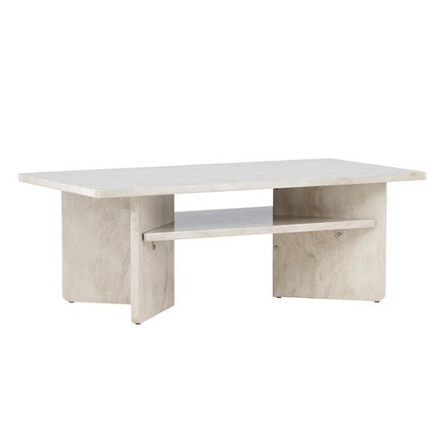 Table Basse Effet Marbre "alesund" 120cm Beige