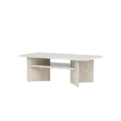 Table Basse Effet Marbre "alesund" 120cm Beige