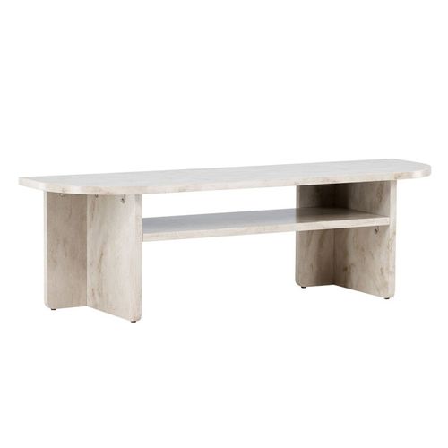 Meuble TV Effet Marbre "alesund" 140cm Beige