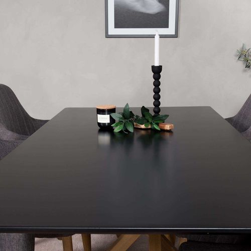 Table De Repas 90 X 180 Cm Piazza Noir, Marron