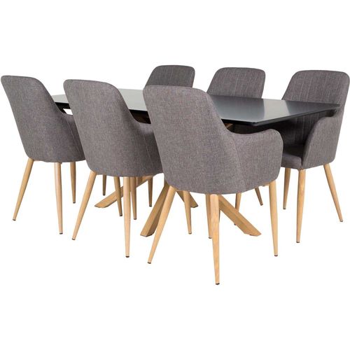 Table De Repas 90 X 180 Cm Piazza Noir, Marron