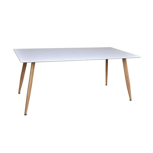 Table à Manger "polar" 180cm Blanc et Naturel