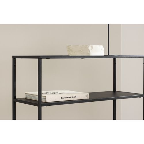 Console Design En Verre "bogota" 80cm Noir