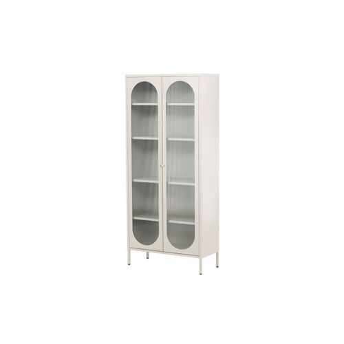 Vitrine Design En Métal "lima" 180cm Beige
