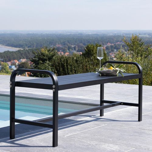 Banc De Jardin Design "cascais" 125cm Noir