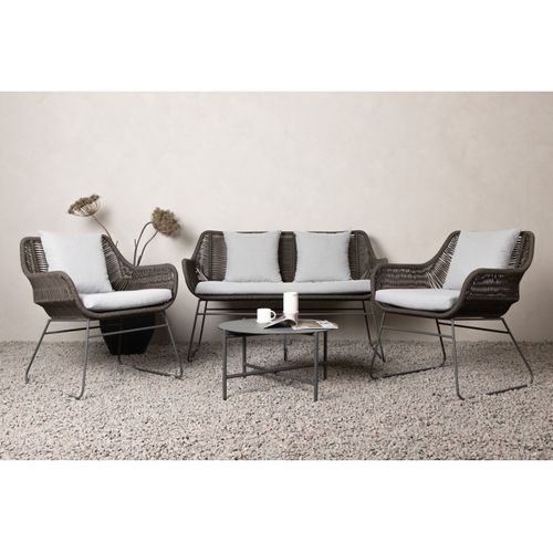 Salon De Jardin "davao" 133cm Marron et Gris