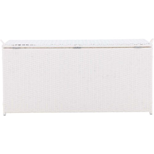 Coffre De Rangement Extérieur En Résine Tressée London Blanc