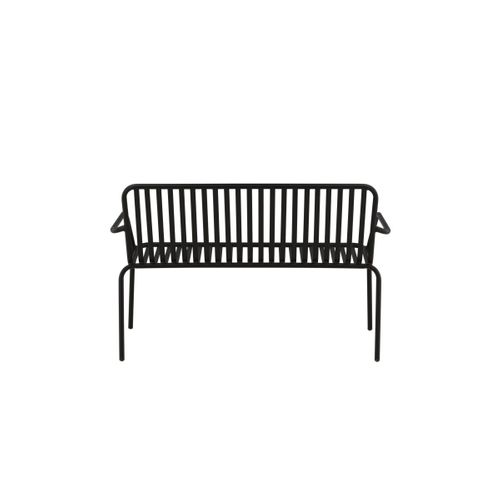 Banc De Jardin En Métal "peking" 130cm Noir