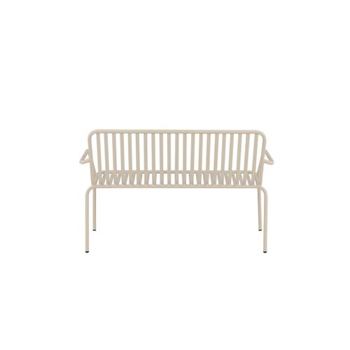 Banc De Jardin En Métal "peking" 130cm Beige
