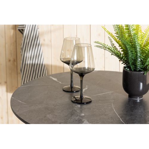Table De Bar De Jardin "milano" 100cm Gris et Blanc
