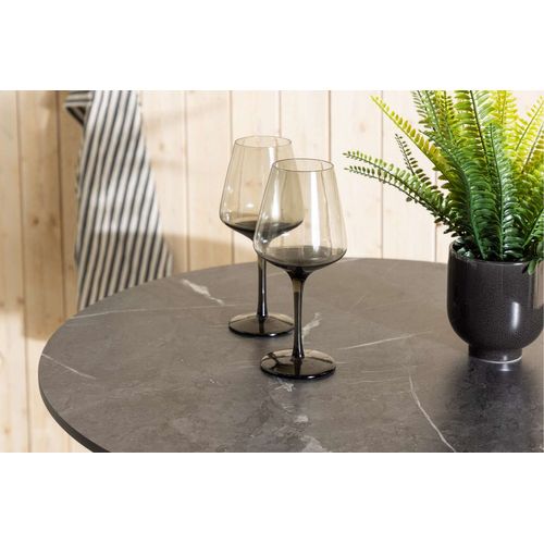 Table De Bar De Jardin "milano" 100cm Gris et Blanc