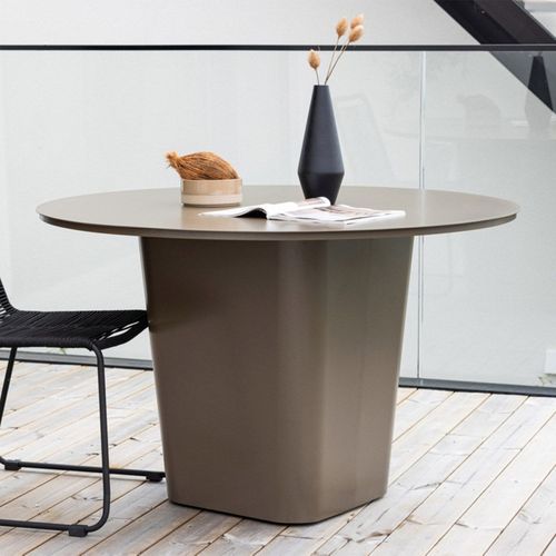 Table De Jardin Ronde "santa Fe" 120cm Marron