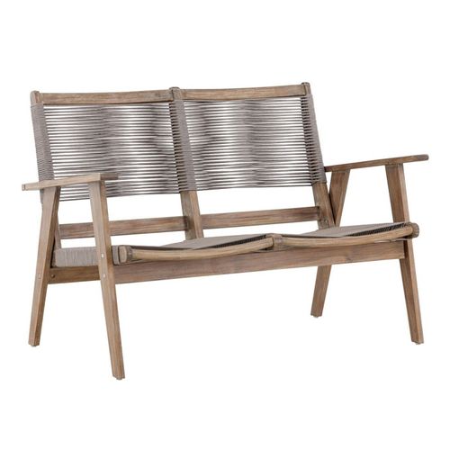 Canapé De Jardin 2 Places "little John" 120cm Marron