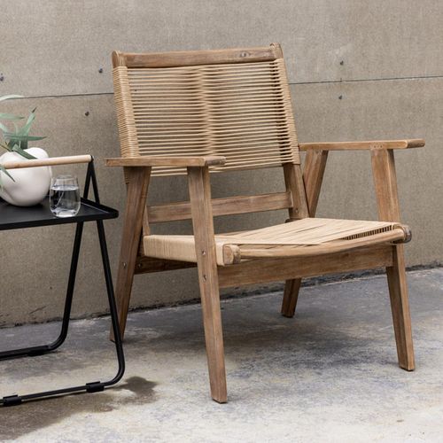 Fauteuil De Jardin En Bois "peter" 88cm Marron