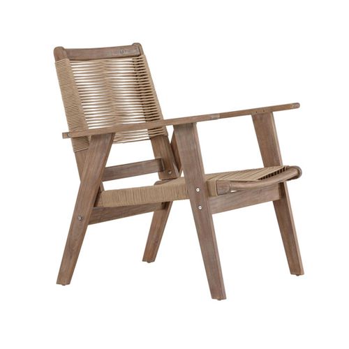 Fauteuil De Jardin En Bois "peter" 88cm Marron
