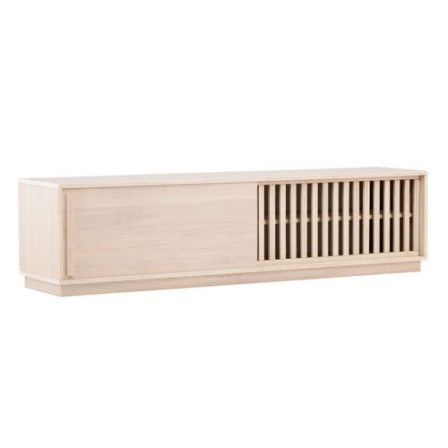 Meuble TV Design Nervuré "lugo" 180cm Naturel