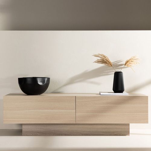 Meuble TV 2 Portes Cuenta Blanc