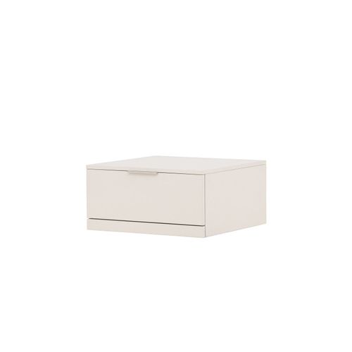 Table De Chevet 2 Tiroirs "nice" 29cm Beige