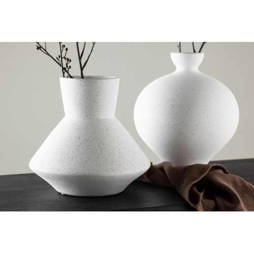 Vase Design "rellis" 22cm Blanc