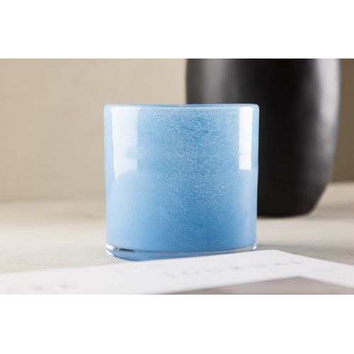 Photophore Déco "gloria" 12cm Bleu Clair