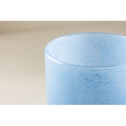 Photophore Déco "gloria" 12cm Bleu Clair