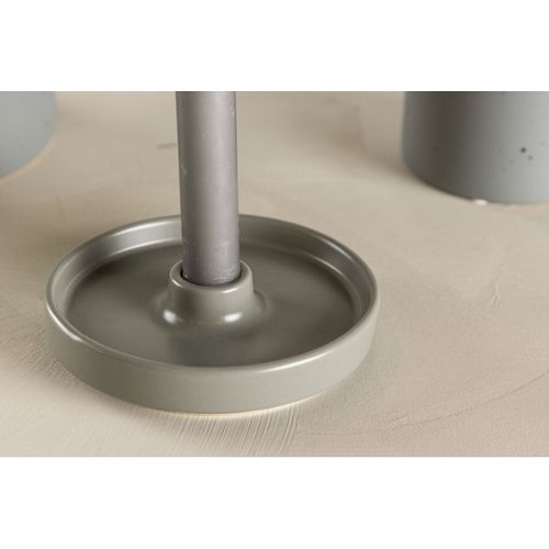 Bougeoir Design En Céramique "bette" 13cm Gris