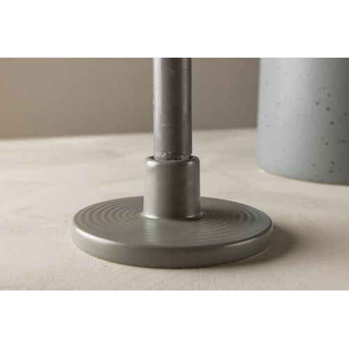 Bougeoir En Céramique "bette" 12cm Gris