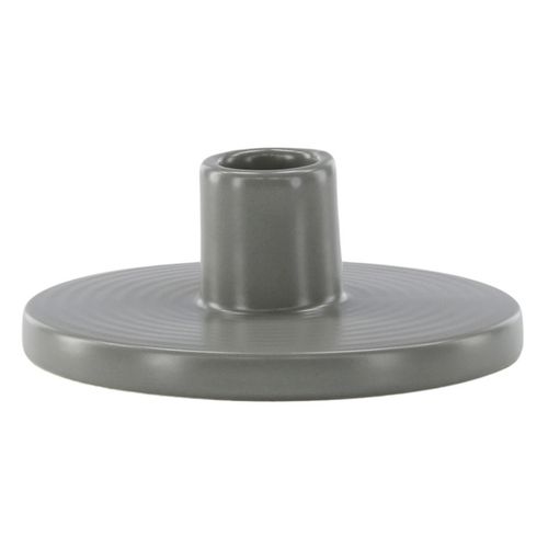 Bougeoir En Céramique "bette" 12cm Gris