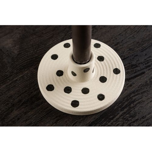 Bougeoir En Céramique "bette" 12cm Blanc et Noir