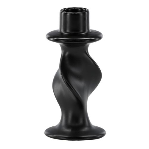 Bougeoir Design En Céramique "glory" 12cm Noir