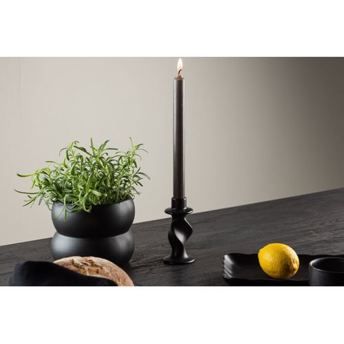 Bougeoir Design En Céramique "glory" 12cm Noir