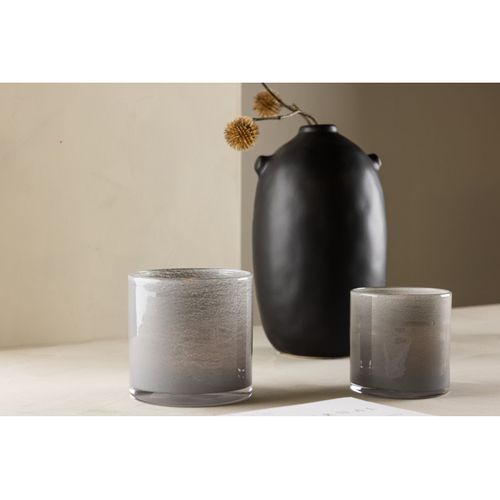 Photophore Déco "gloria" 12cm Gris Clair