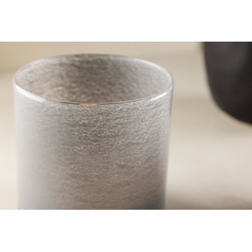 Photophore Déco "gloria" 12cm Gris Clair