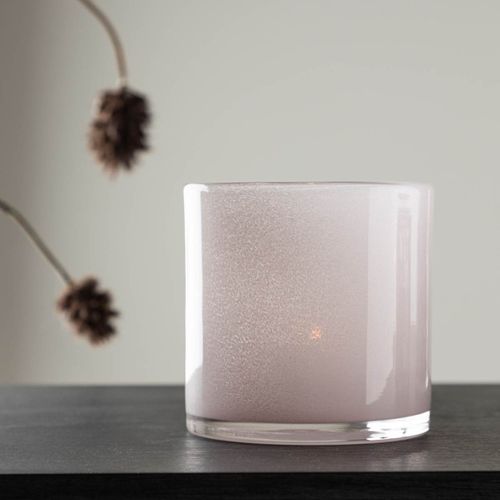 Photophore Déco "gloria" 10cm Rose Clair