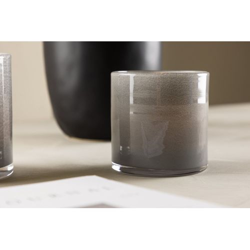 Photophore Déco "gloria" 10cm Gris Clair