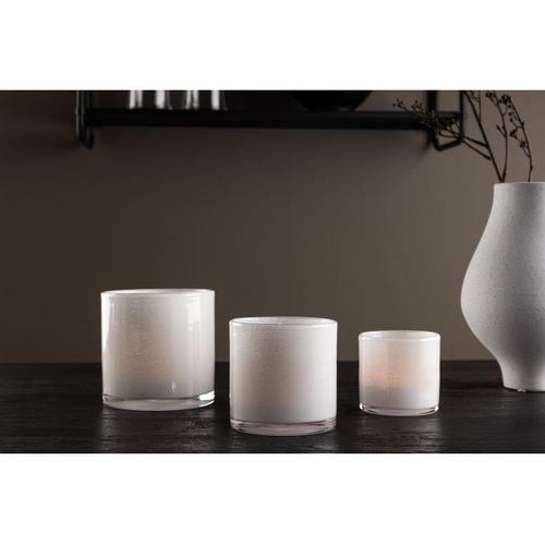 Photophore Déco "gloria" 10cm Blanc