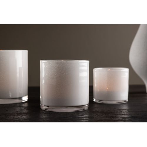 Photophore Déco "gloria" 10cm Blanc