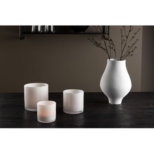 Photophore Déco "gloria" 8cm Blanc