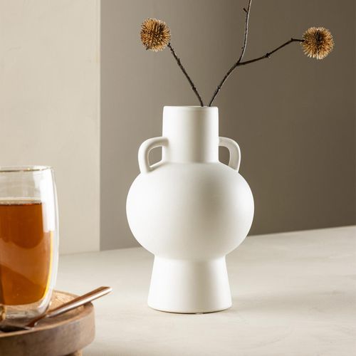 Vase Design En Céramique "cent" 24cm Blanc
